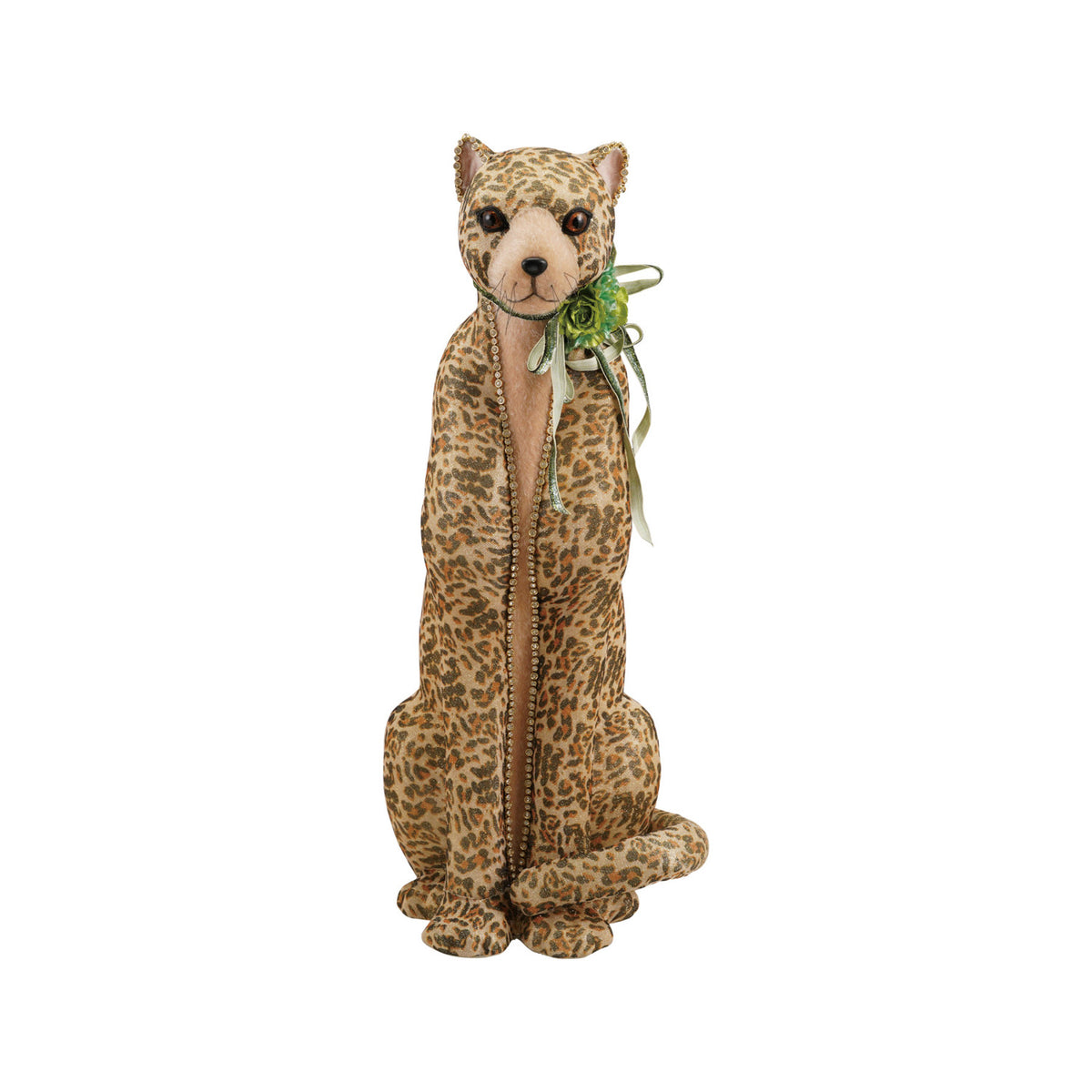 Foam & Fabric Leopard with Jewels, Glitter & Bow