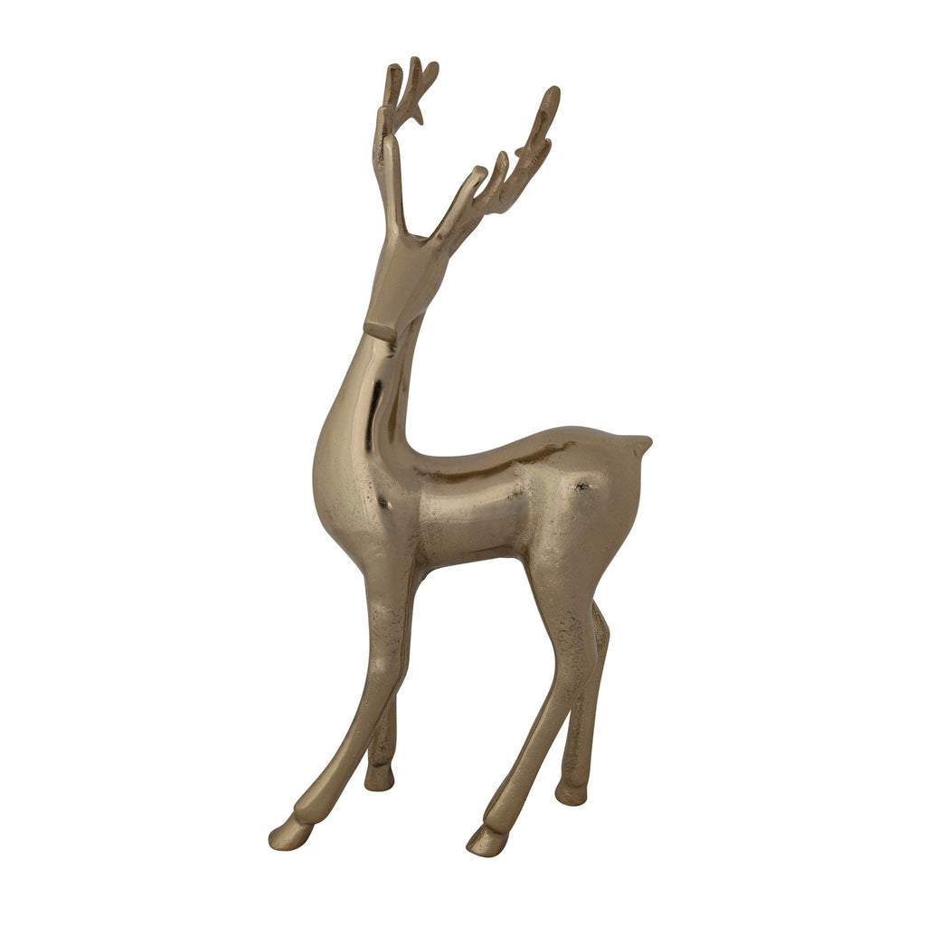 Gold Cast Aluminum Reindeer