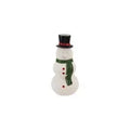 Hand-Painted Stoneware Snowman Shaped Vase