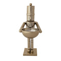 Gold Cast Aluminum Nutcracker Holding Bowl