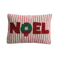 "NOEL" Woven Cotton Striped Lumbar Pillow