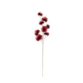 Red Tinsel Ball Stem