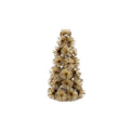 Small Plastic Tinsel Ball Tree with Glitter & Silver Color Beads