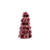 Pink Plastic Tinsel Ball Tree with Glitter & Silver Color Beads