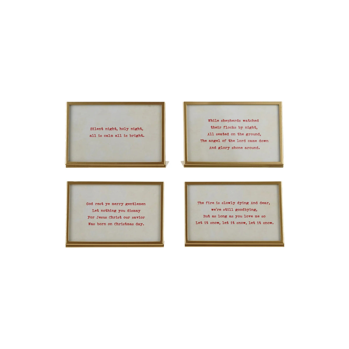 Metal & Glass Frame with Easel & Christmas Saying