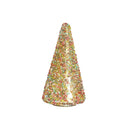Short Mercury Glass Tree with Confetti Beads