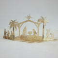 Metal Folding Mantle Scene with Nativity