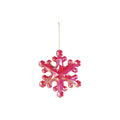 Pink Acrylic Faceted Snowflake Ornament