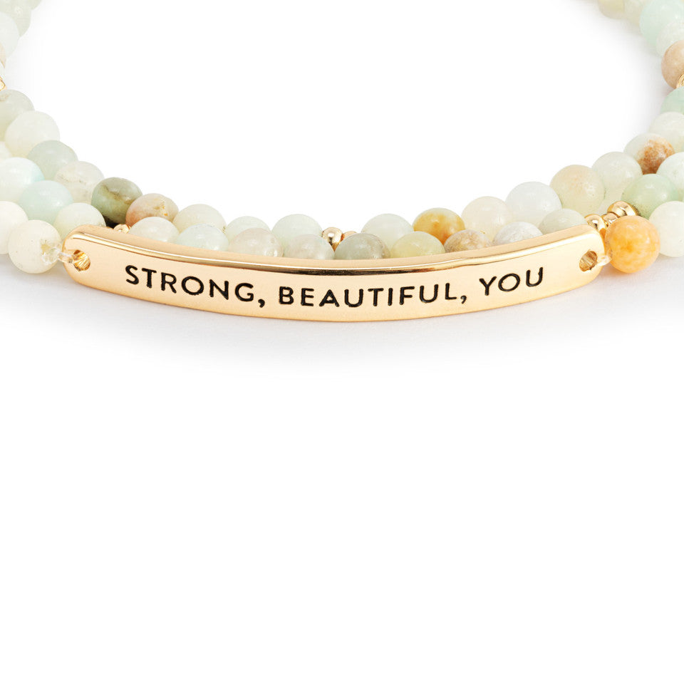 Wrap Bracelet / Necklace - Green Mix