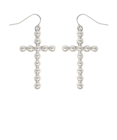 CCB Textured Cross Earrings