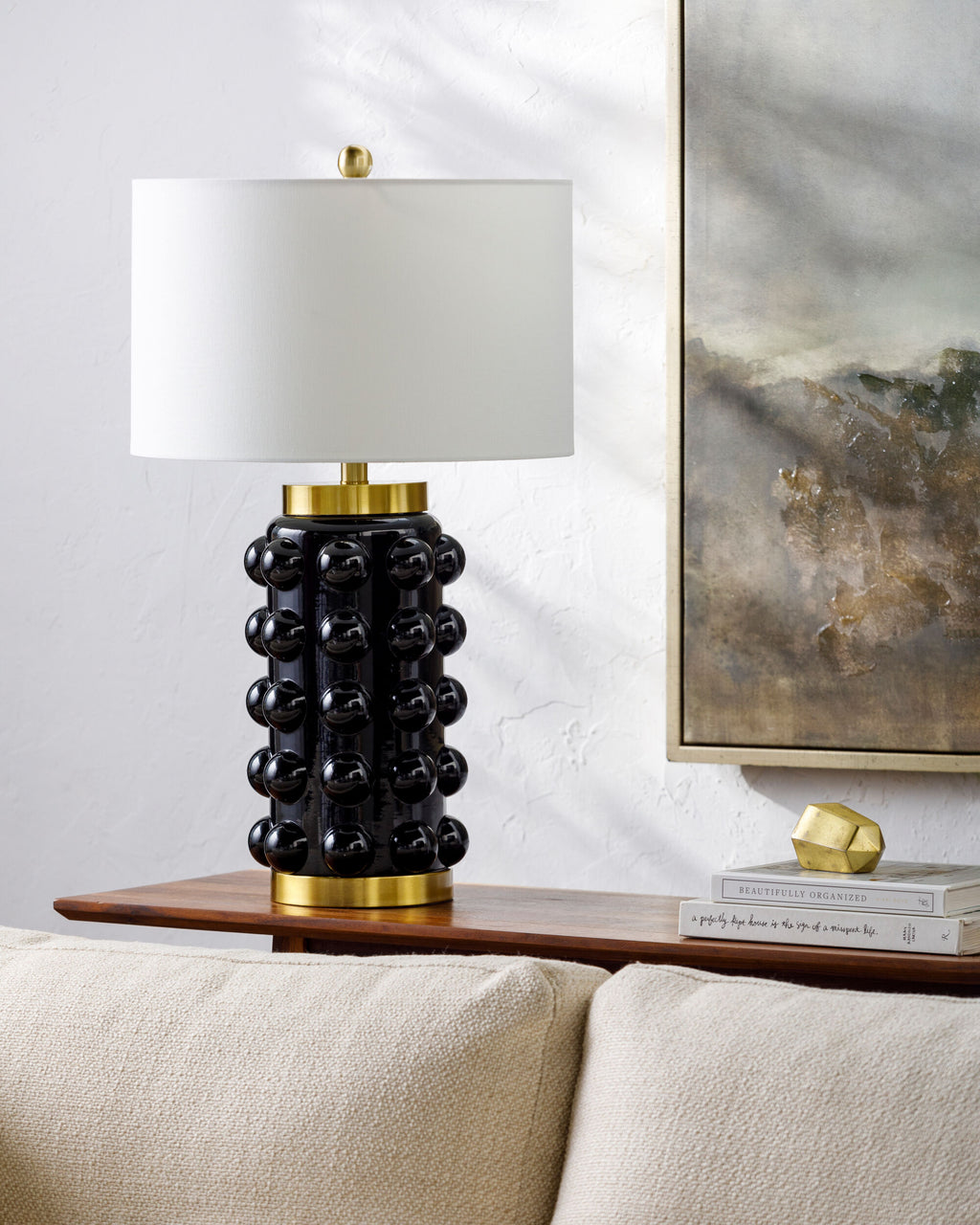 Yume Accent Table Lamp, Black