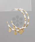 Teardrop Charm Bead Open Hoops