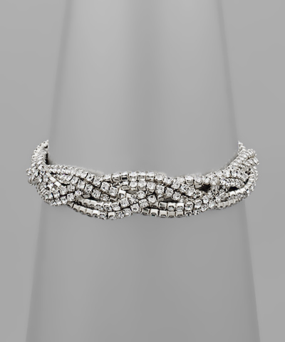 Crystal Pave Twisted Bracelet