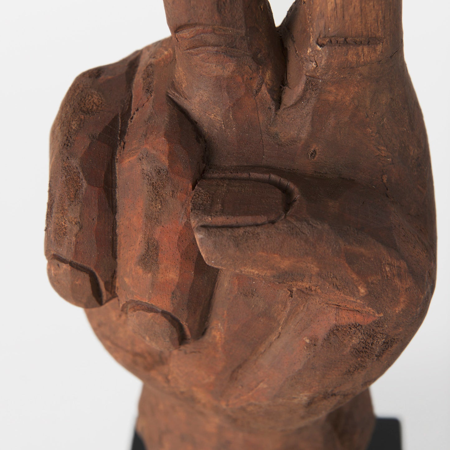Wooden Carved Peace Sign Hand