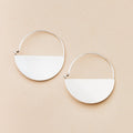 Lunar Hoop/Sterling Silver Earrings