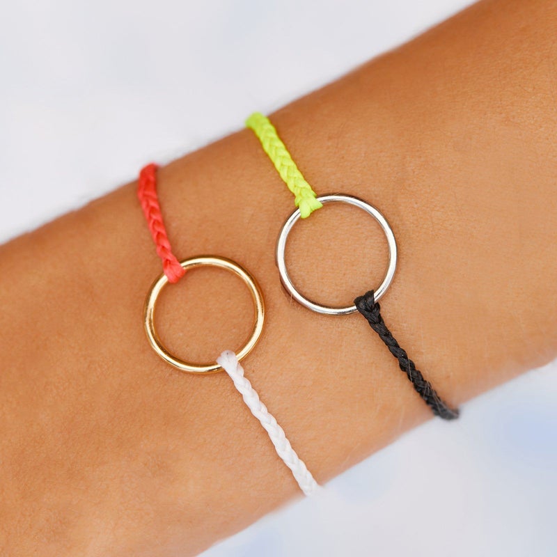 Two-Tone Full Circle Charm Bracelet