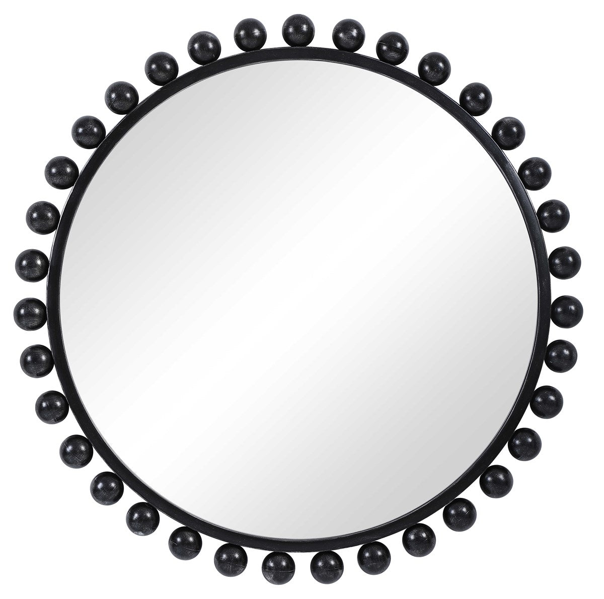 The Cyra Round Mirror, Black