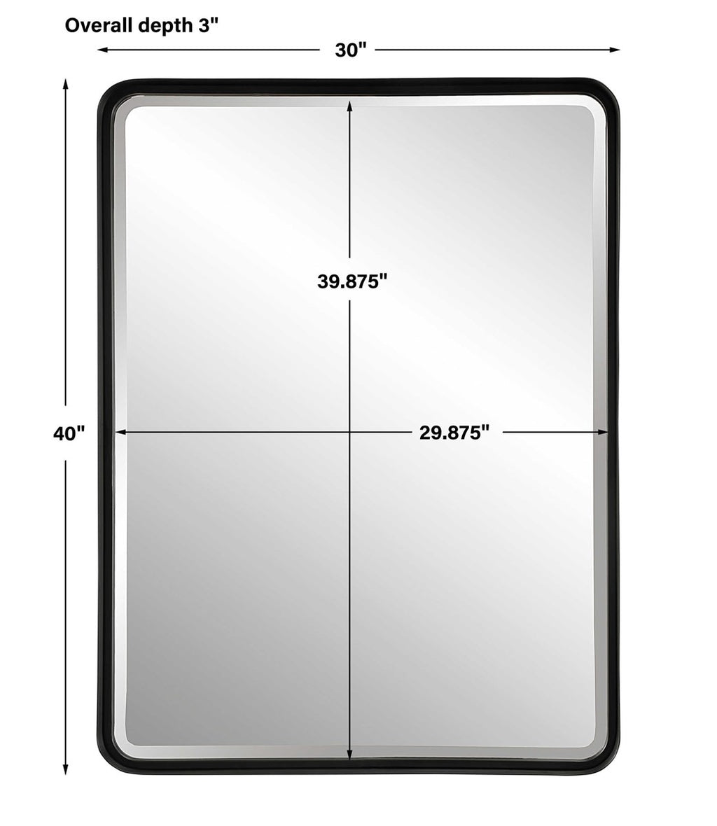 Crofton Large Mirror, Black