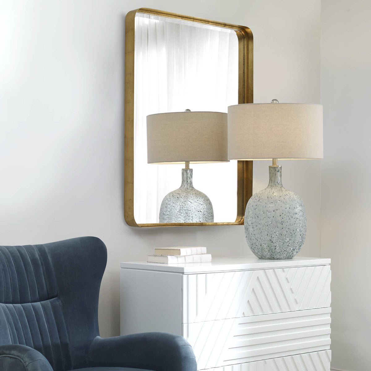 Crofton Large Mirror, Gold