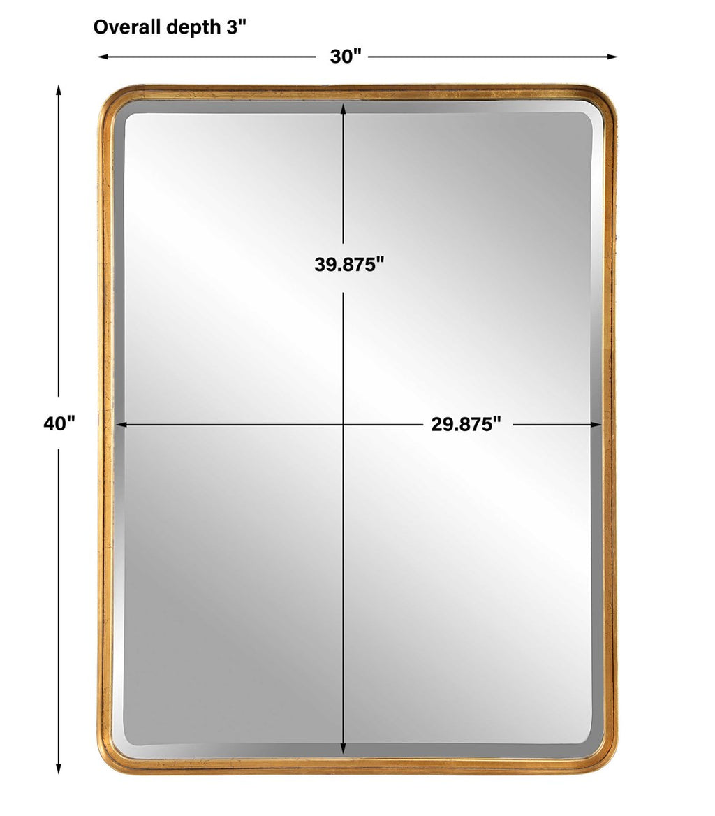 Crofton Large Mirror, Gold