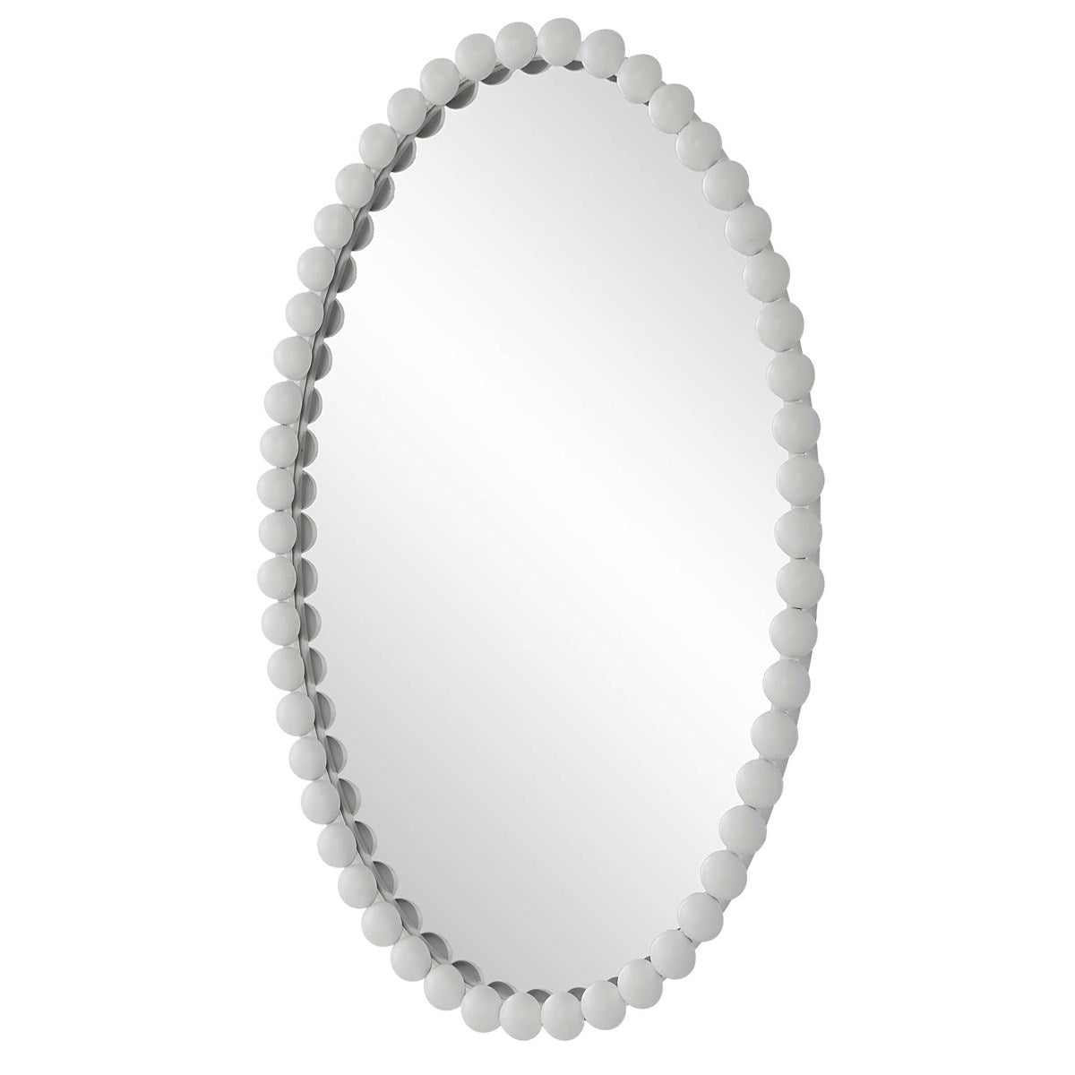 Serna Oval Mirror, White