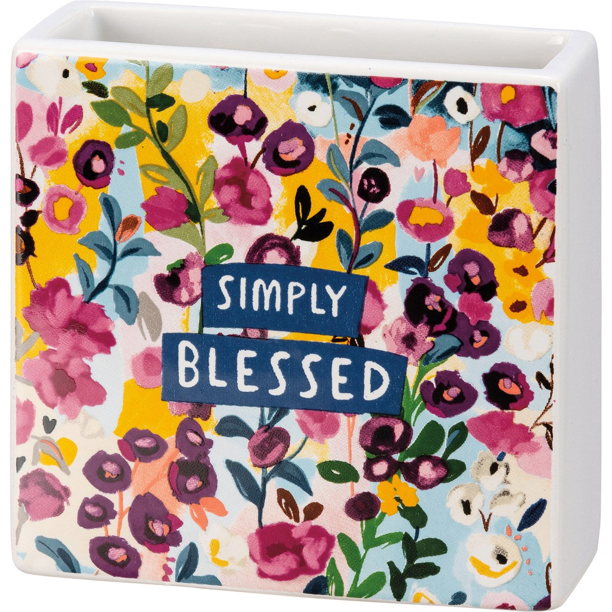 Simply Blessed Square Vase