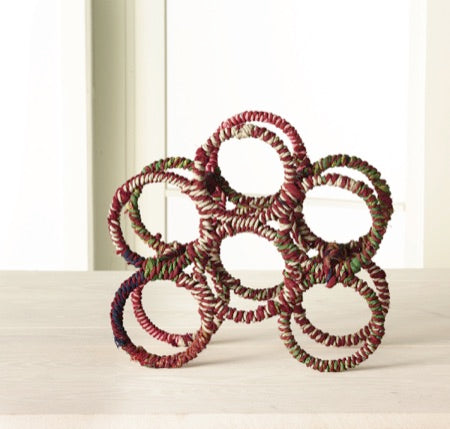 Colored Jute Wine Bottle Stand