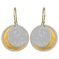 Crescent Moon Earrings, White