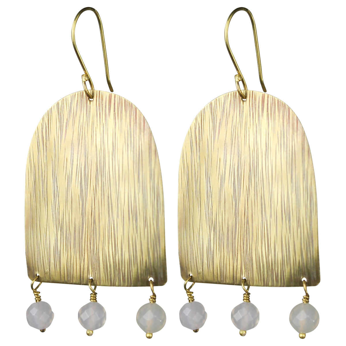 Marin Arch Earring, White Onyx
