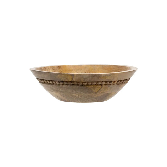 Wood Beaded Bowl