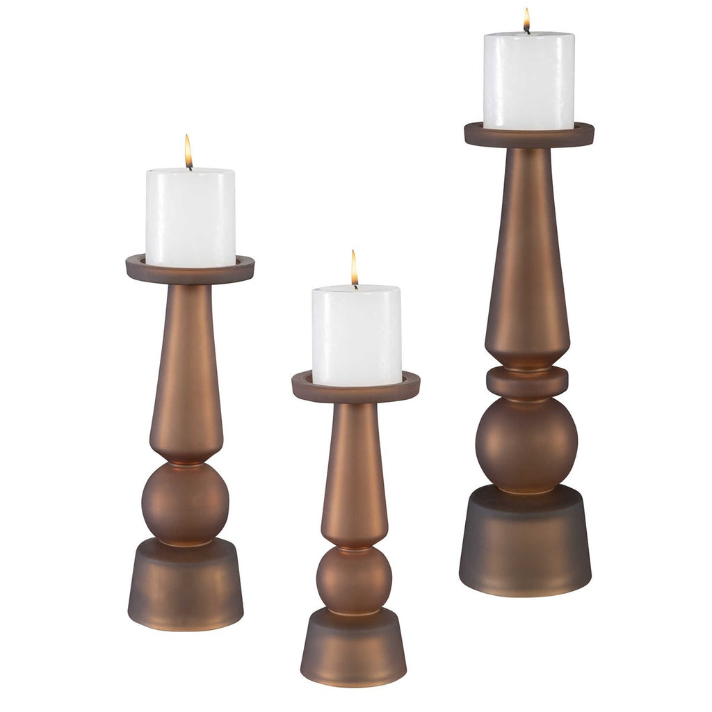 Cassipeia Candleholders, Butter Rum