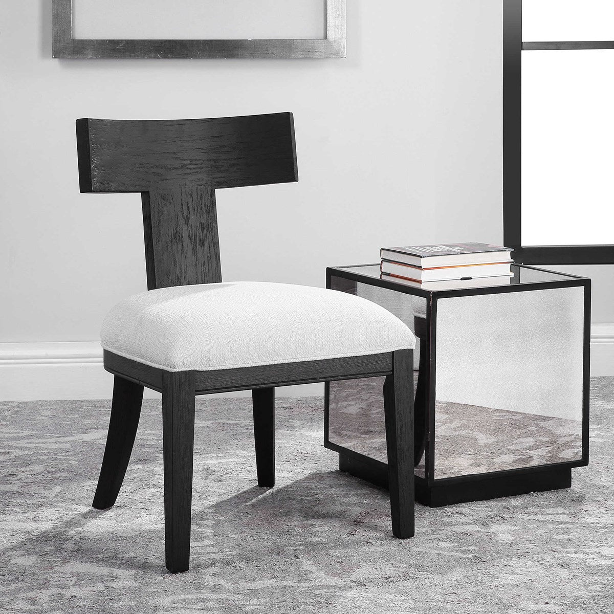Idris Armless Chair, Charcoal