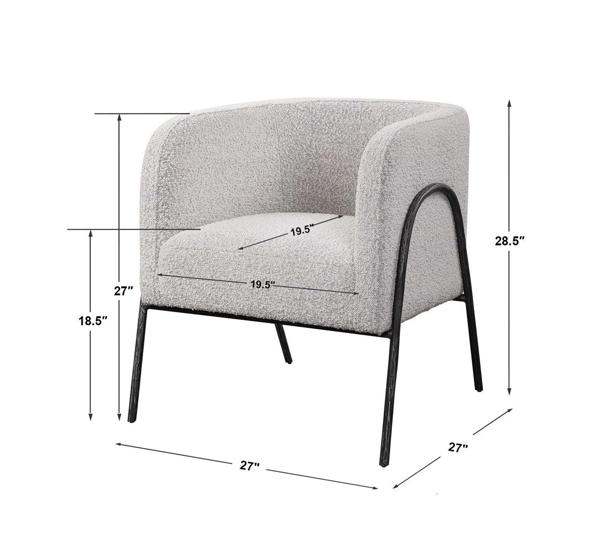 Jacobsen Accent Chair, Gray