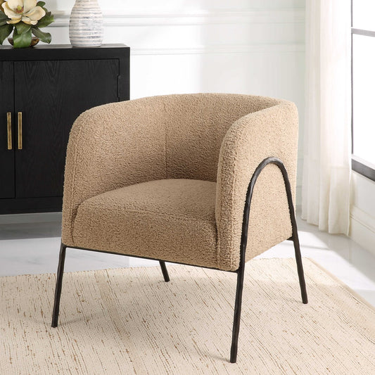 Jacobsen Accent Chair, Latte Shearling