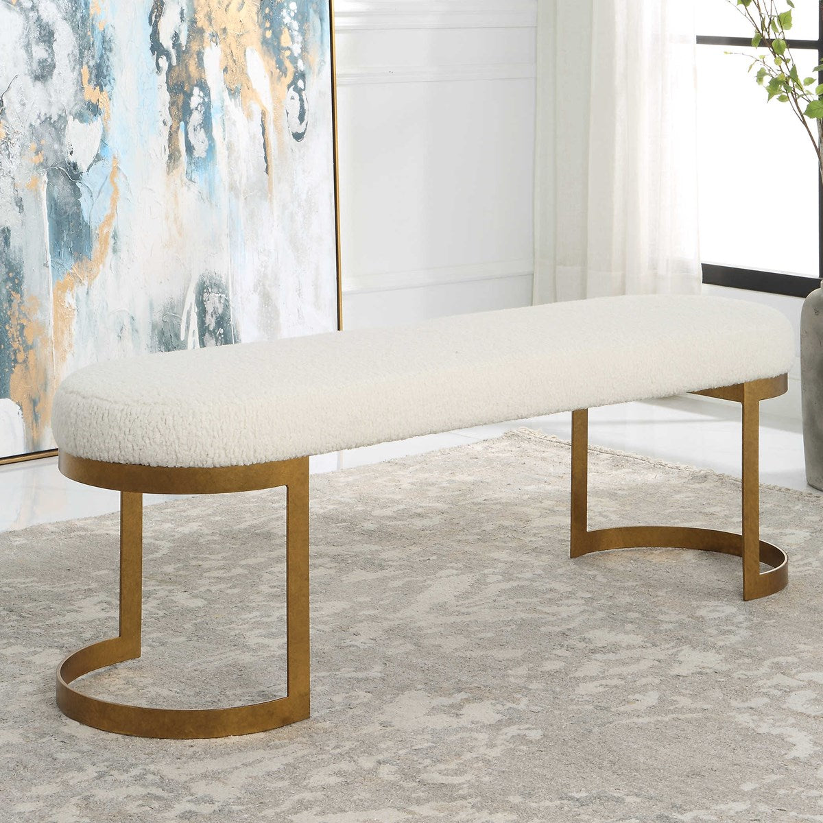 Infinity Bench, Gold – Kennedy Sue Gift & Home