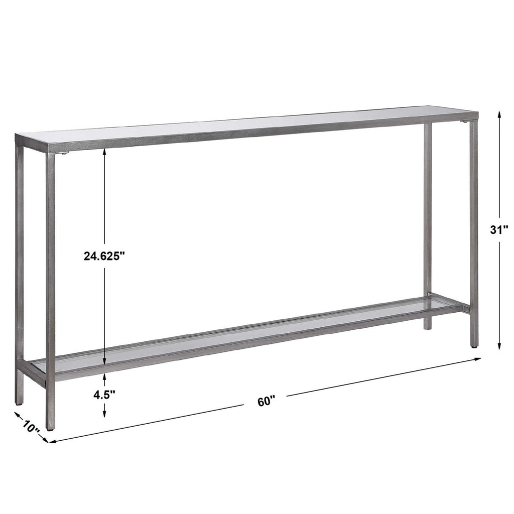 Hayley Console Table, Silver