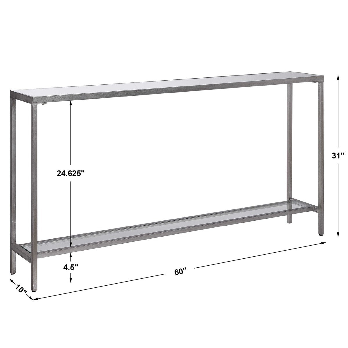 Hayley Console Table, Silver