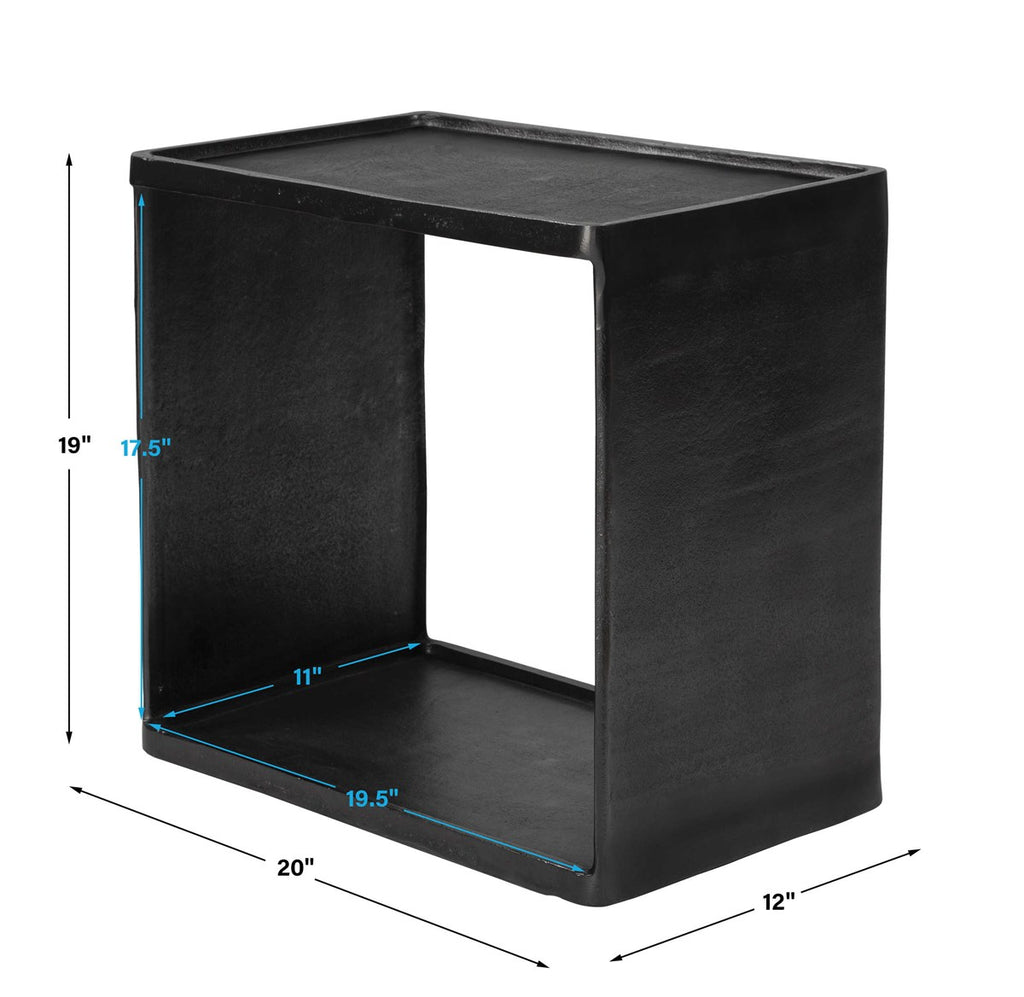 Derwent Side Table, Dark Nickel
