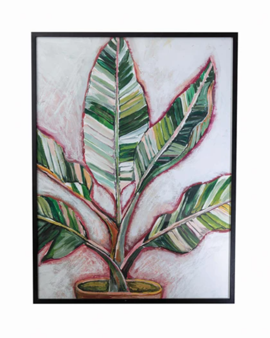 Distressed Wood Framed Botanical Prints