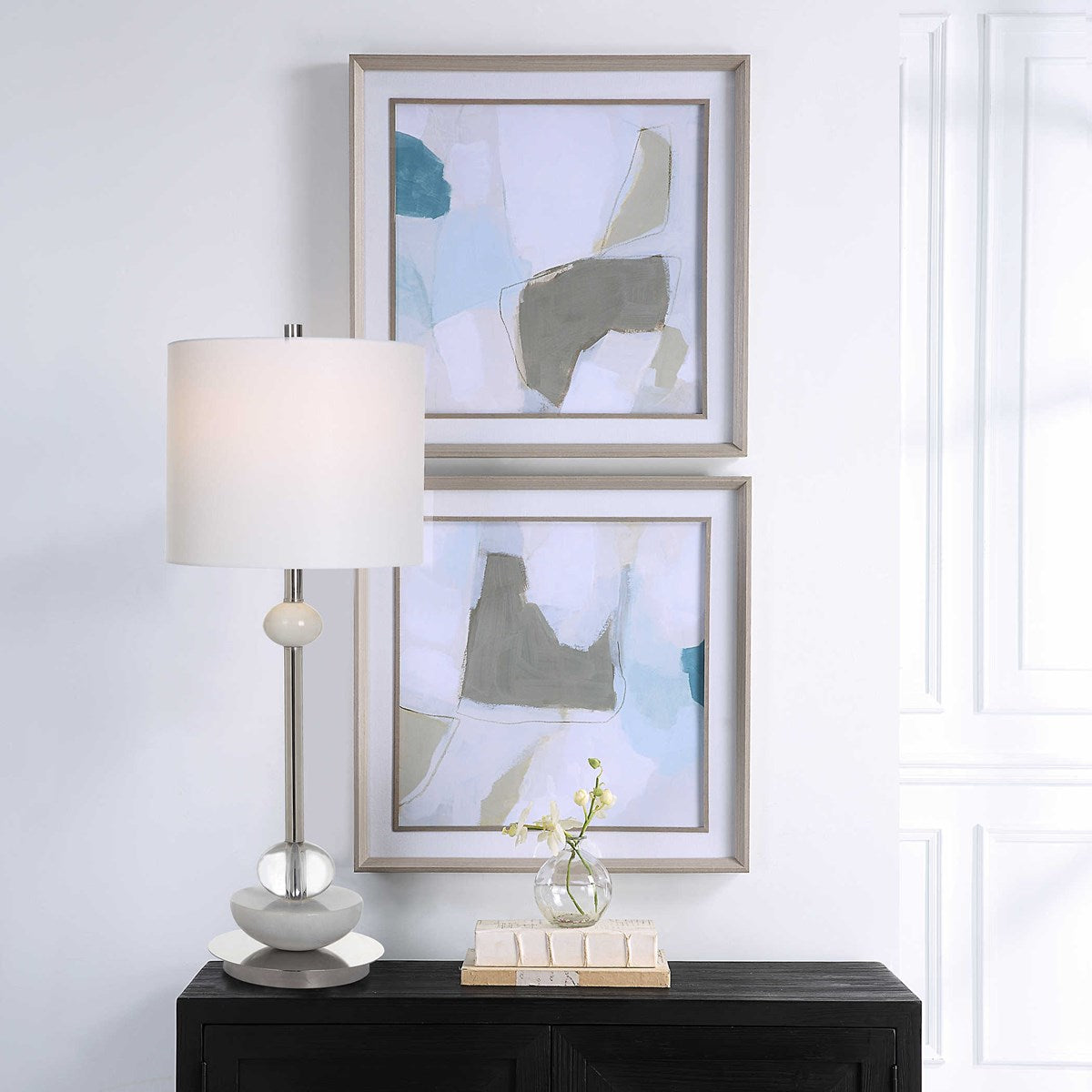 Mist Shapes Framed Prints