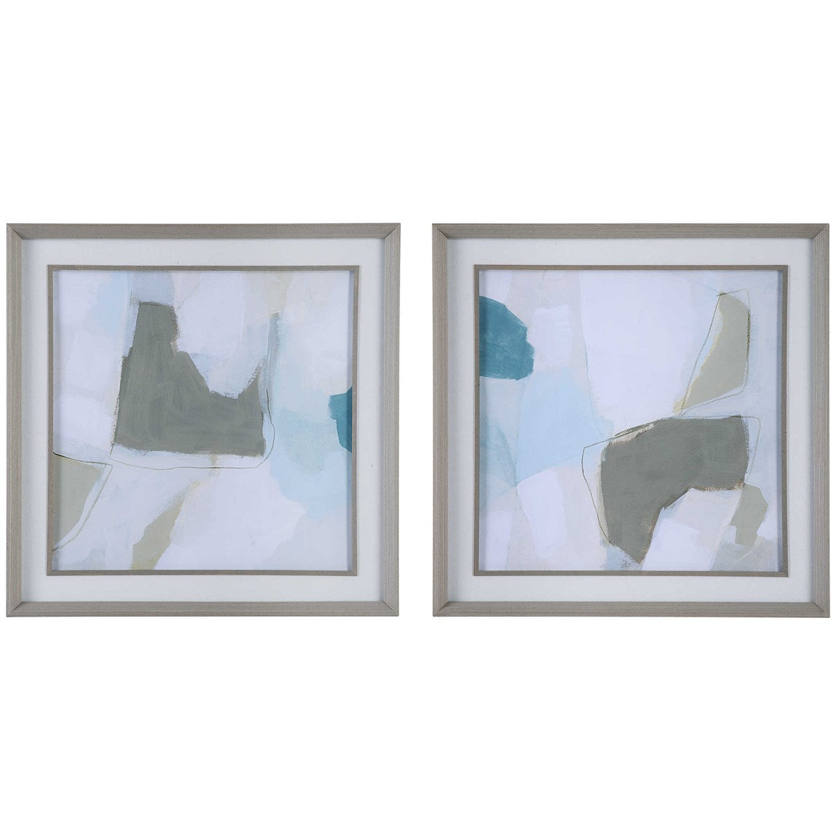 Mist Shapes Framed Prints