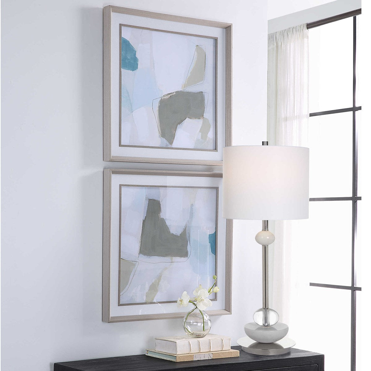 Mist Shapes Framed Prints