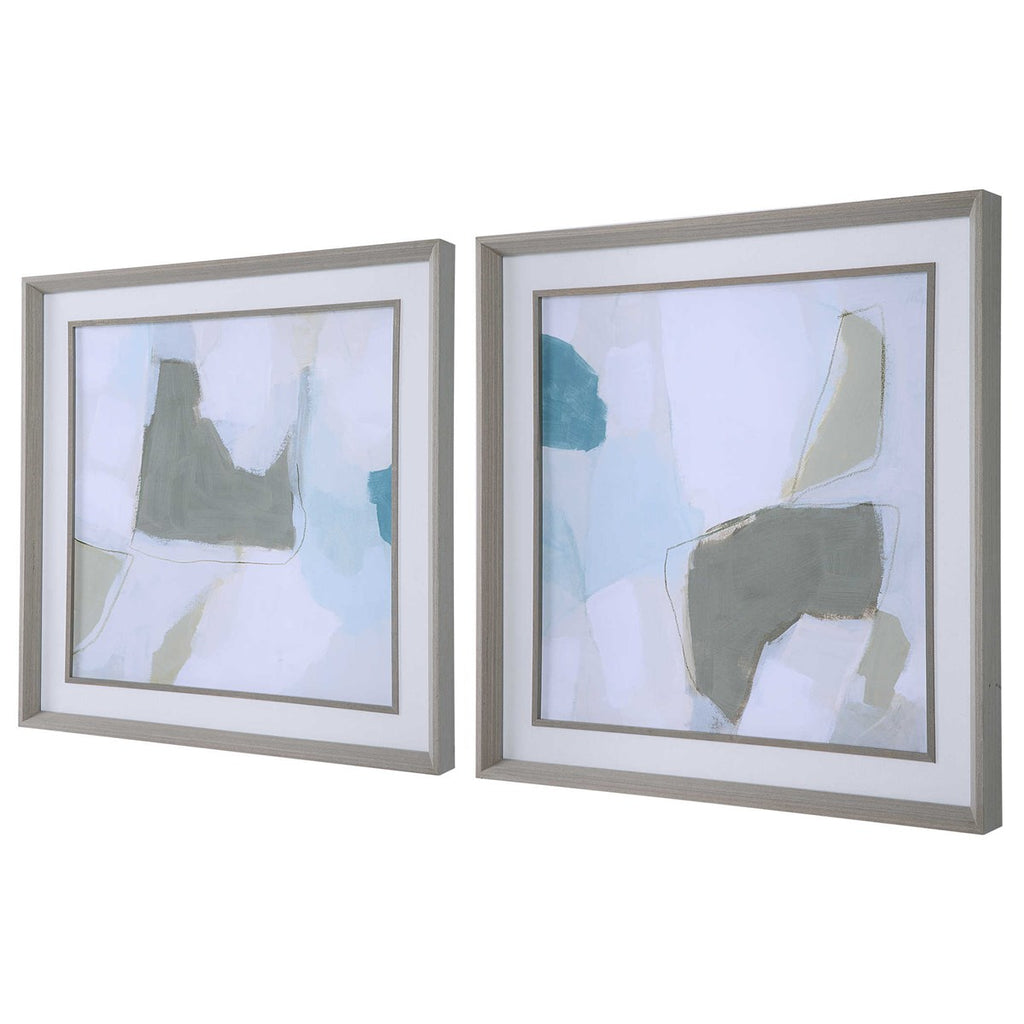 Mist Shapes Framed Prints
