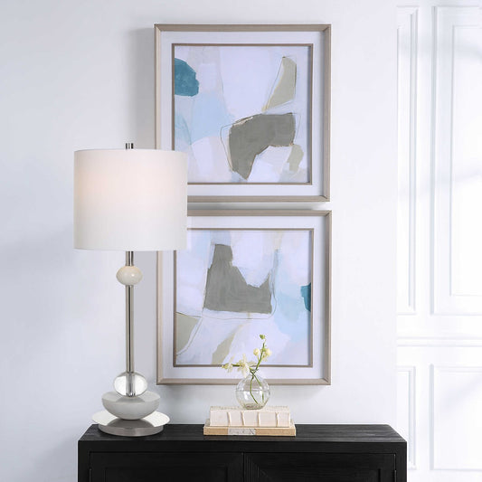 Mist Shapes Framed Prints