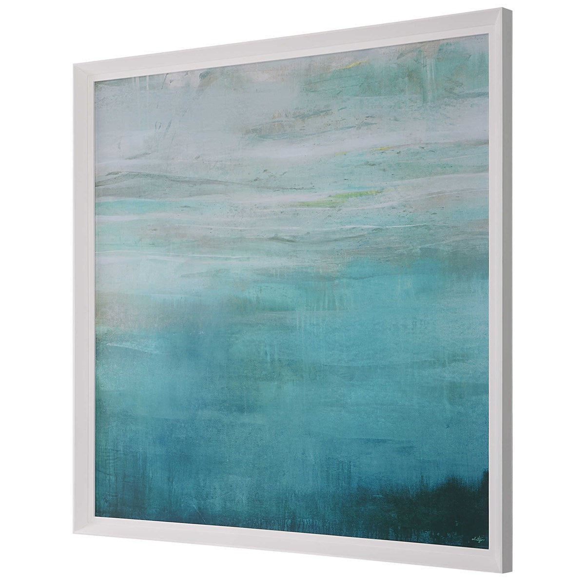 Cancun Teal Framed Print