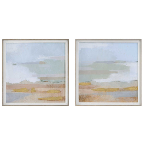 Abstract Coastline Framed Prints