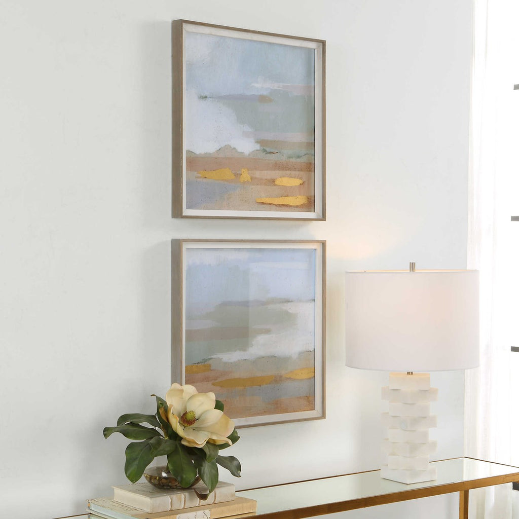 Abstract Coastline Framed Prints
