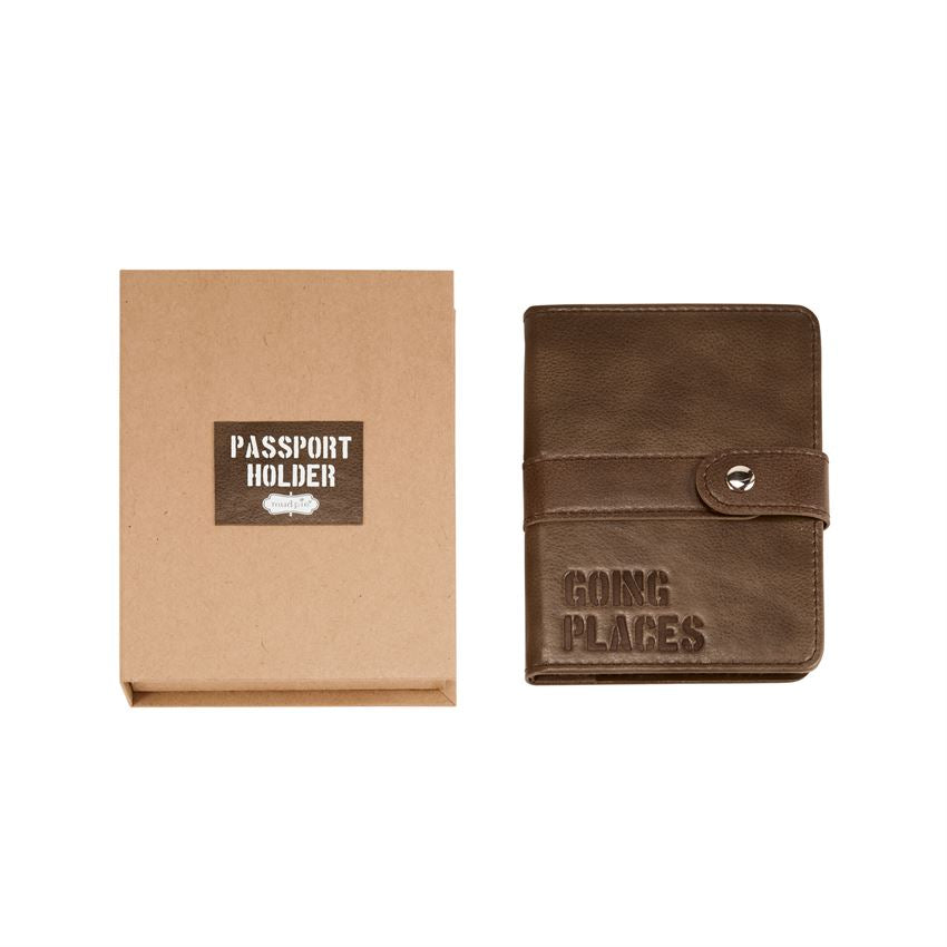 Faux Leather Passport Holder