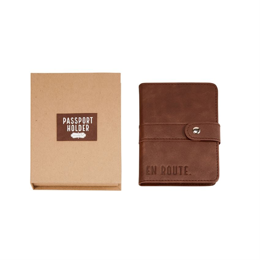 Faux Leather Passport Holder