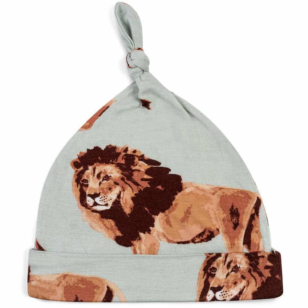 Lion Bamboo Knotted Beanie Hat